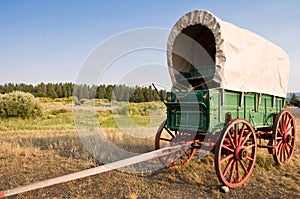 Vintage american western wagon