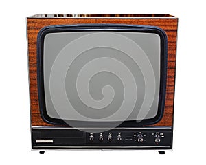 Vintage analog black and white TV