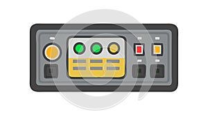 Vintage Analog Control Panel with Knobs, vector design Generative AI