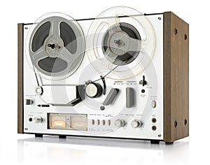 Vintage analog recorder reel to reel