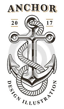 Vintage anchor emblem photo