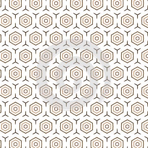 Vintage Ancient Gray Geometric Hexagonal Pattern