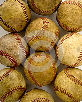 Vintage, antique baseballs photo