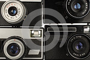 Vintage antique camera isolated on white