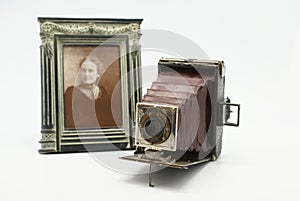 Vintage or Antique Camera and Photograph