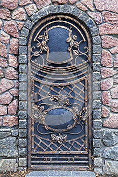 Vintage antique castle gate