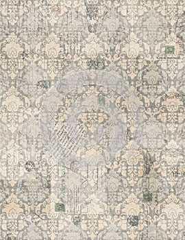 Vintage antique damask scrapbook paper