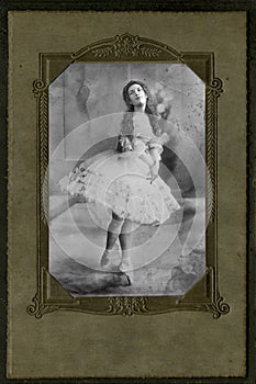 Vintage Antique Photograph Ballet Dancer, Woman, Ballet