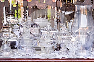 Vintage antique white glassware