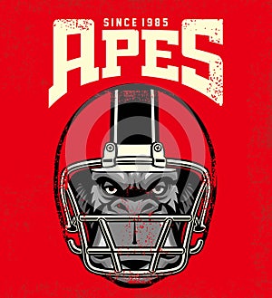 Vintage ape football player