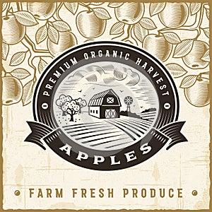 Vintage apple harvest label