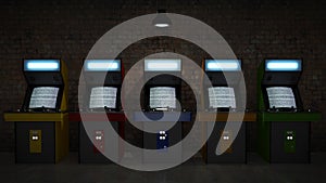 Vintage arcade game machine