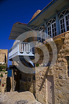 Vintage architecture at the old Jaffa center Israel