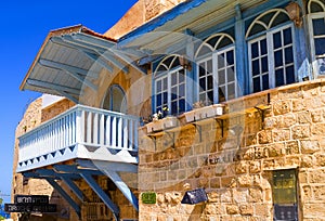 Vintage architecture at the old Jaffa center Israel