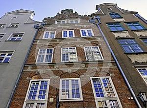 Vintage architecture of Old Town in Gdansk, Pomerania, Poland