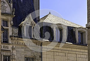 Vintage architecture of Old Town in Vitre, France