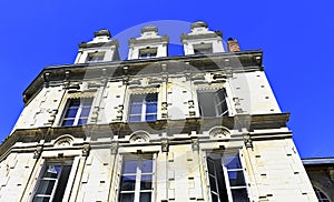 Vintage architecture of Old Town in Vitre, France