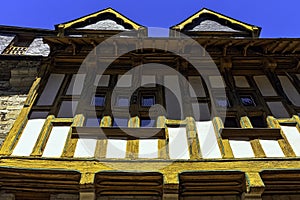 Vintage architecture of Old Town in Vitre, France