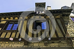 Vintage architecture of Old Town in Vitre, France