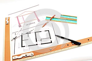 Vintage architecture plans