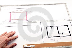 Vintage architecture plans