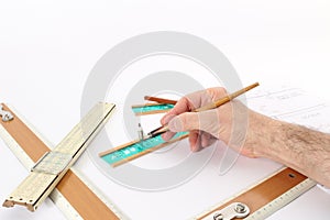 Vintage architecture plans