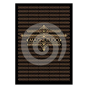 Vintage Art Deco Monochrome Flourishes frame. Ornamental Greeting Card . Background cover. Title page. Hipster Style