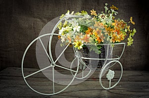 The vintage artificial flower