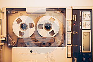 Vintage audio tape compact cassette