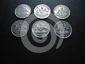 Vintage Australian Silver Coins.