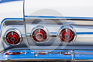 Vintage Automobile Tail & Chrome Bumber lights