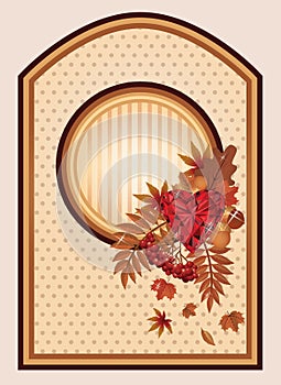 Vintage autumn background, vector