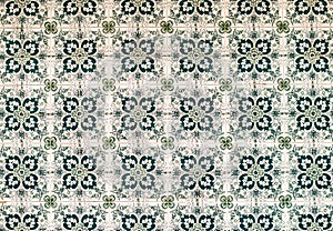 Vintage azulejos, traditional Portuguese tiles photo