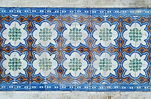 Vintage azulejos, traditional Portuguese tiles