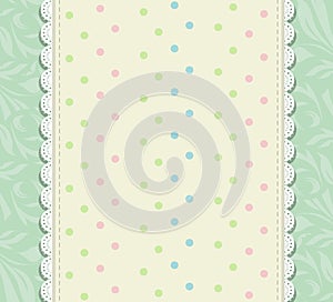 Vintage baby shower album vector