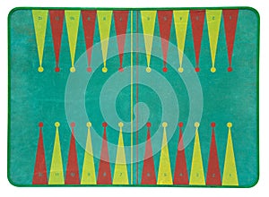 Vintage backgammon board