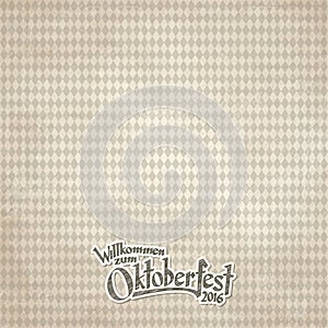 vintage background with checkered pattern for Oktoberfest 2016