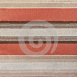 Vintage background of coarse striped cloth closeup