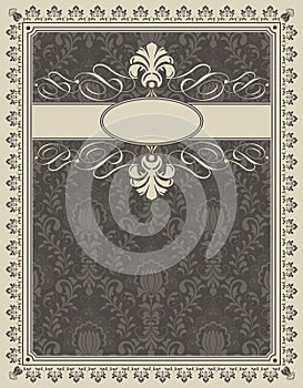 Vintage background with decorative patterns