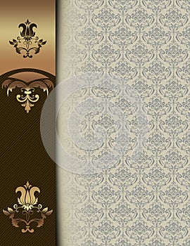 Vintage background with decorative patterns