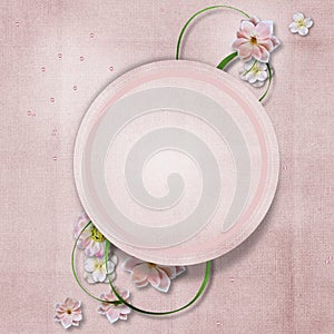 Vintage background with delicate flowers. greeting card