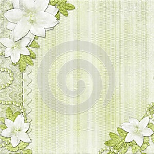 Vintage background with flowers