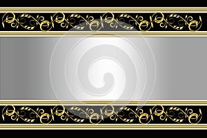 Vintage background with golden frame