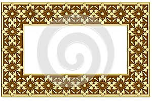 Vintage background with golden frame