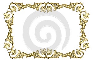 Vintage background with golden frame