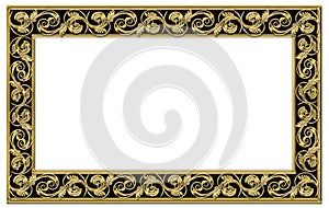 Vintage background with golden frame