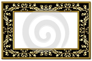 Vintage background with golden frame