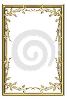 Vintage background with golden frame