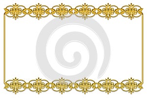 Vintage background with golden frame