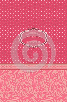 Vintage background for invitation card vector